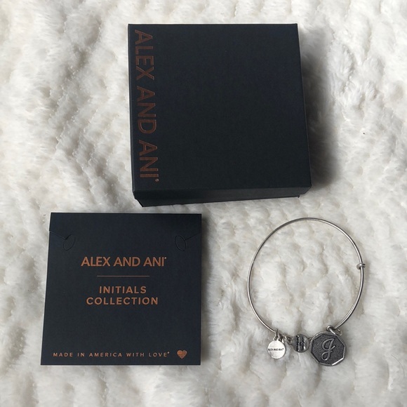 Alex and Ani Silver “J” Bracelet - Picture 1 of 2